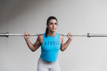 Nobull Muscle Neon Women's Tank Tops Blue | Australia (HF0251)